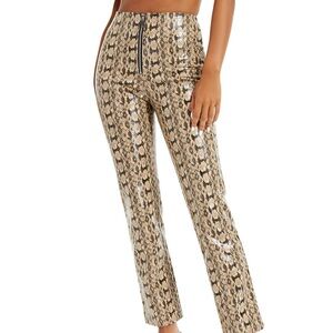 Faux Snakeskin Pants